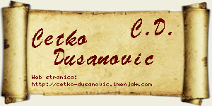 Ćetko Dušanović vizit kartica